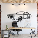 1967 Cutlass 442 Hardtop Perspective Metal Car Wall Art - MT1283