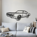 1967 Cutlass 442 Hardtop Perspective Metal Car Wall Art - MT1283