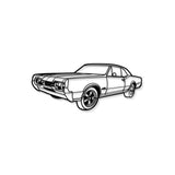 1967 Cutlass 442 Hardtop Perspective Metal Car Wall Art - MT1283