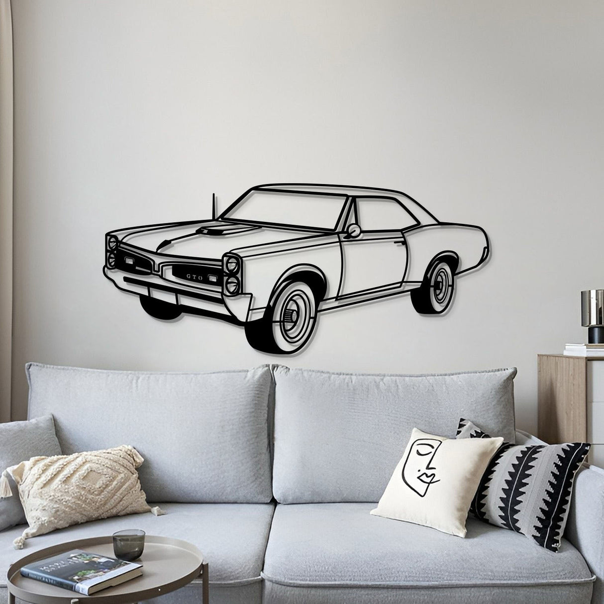 1967 GTO Perspective Metal Car Wall Art - MT1183