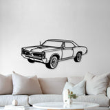 1967 GTO Perspective Metal Car Wall Art - MT1183