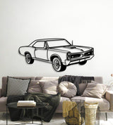 1967 GTO Perspective Metal Car Wall Art - MT1183