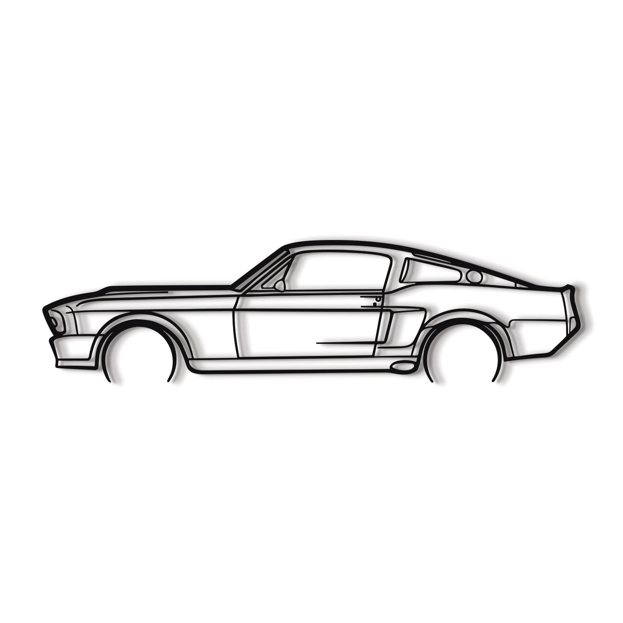 1967 Mustang Detailed Metal Car Wall Art - MT0100