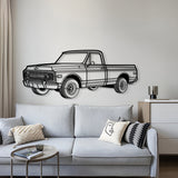 1968 C10 Perspective Metal Car Wall Art - MT1249