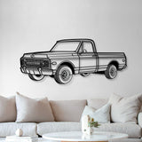 1968 C10 Perspective Metal Car Wall Art - MT1249