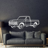 1968 C10 Perspective Metal Car Wall Art - MT1249