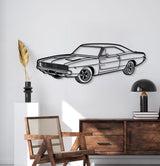 1968 Charger R-T Perspective Metal Car Wall Art - MT1259