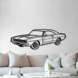 1968 Charger R-T Perspective Metal Car Wall Art - MT1259