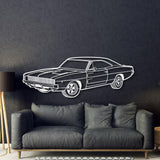 1968 Charger R-T Perspective Metal Car Wall Art - MT1259