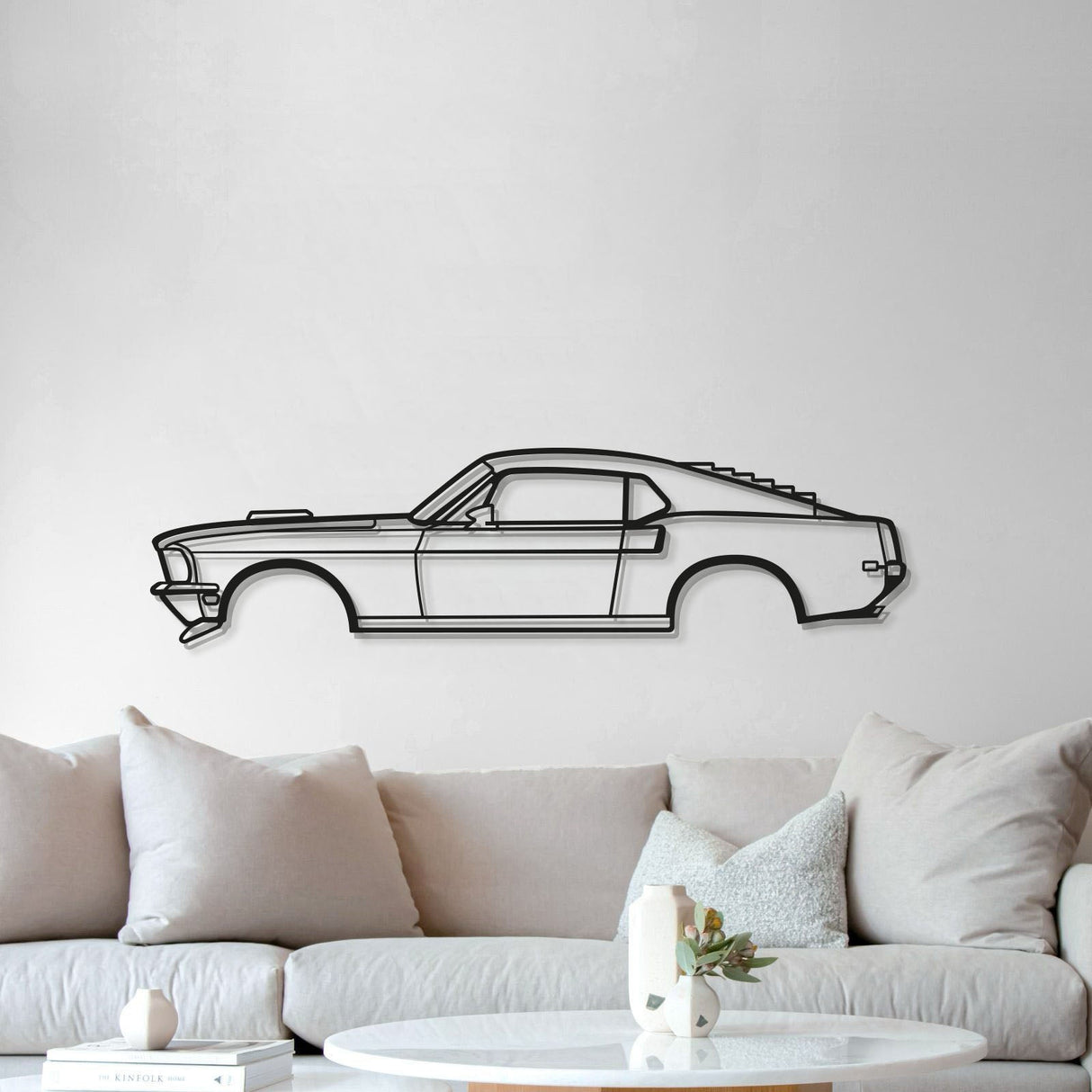 1968 Mustang Mach 1 Metal Car Wall Art - MT0113