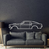 1968 Mustang Mach 1 Metal Car Wall Art - MT0113