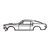 1968 Mustang Mach 1 Metal Car Wall Art - MT0113