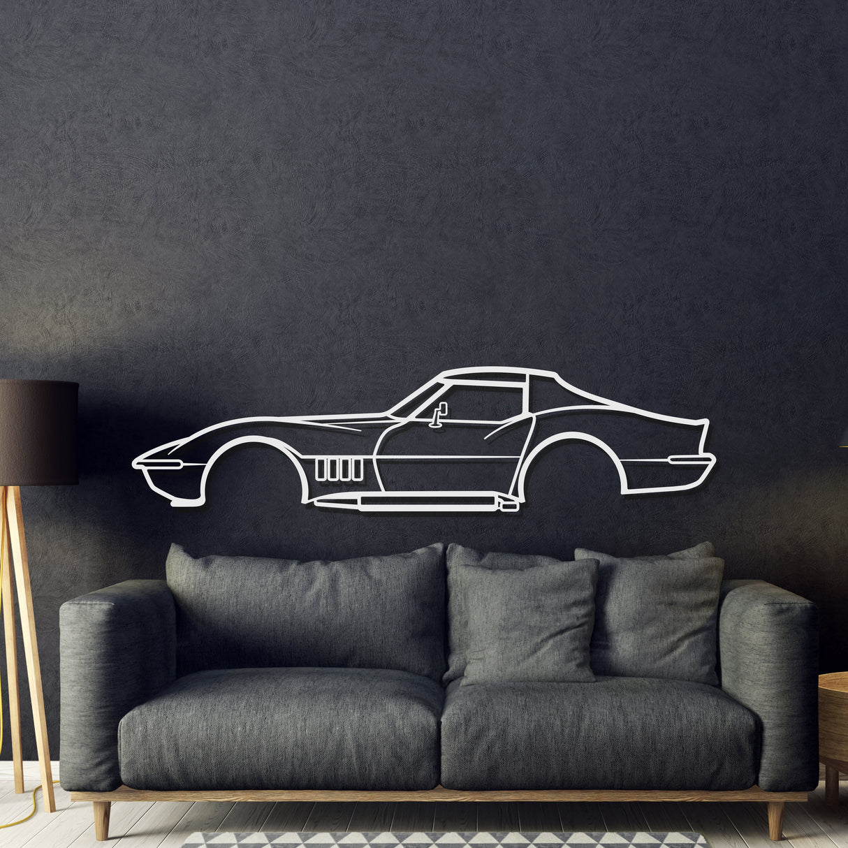 1969 Corvette Metal Car Wall Art - MT0119