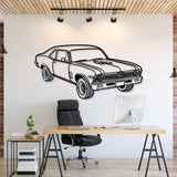 1969 Nova Yenko Perspective Metal Car Wall Art - MT1250