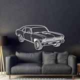 1969 Nova Yenko Perspective Metal Car Wall Art - MT1250