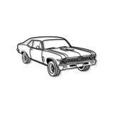 1969 Nova Yenko Perspective Metal Car Wall Art - MT1250