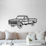 1969 F-250 Perspective Metal Car Wall Art - MT1263