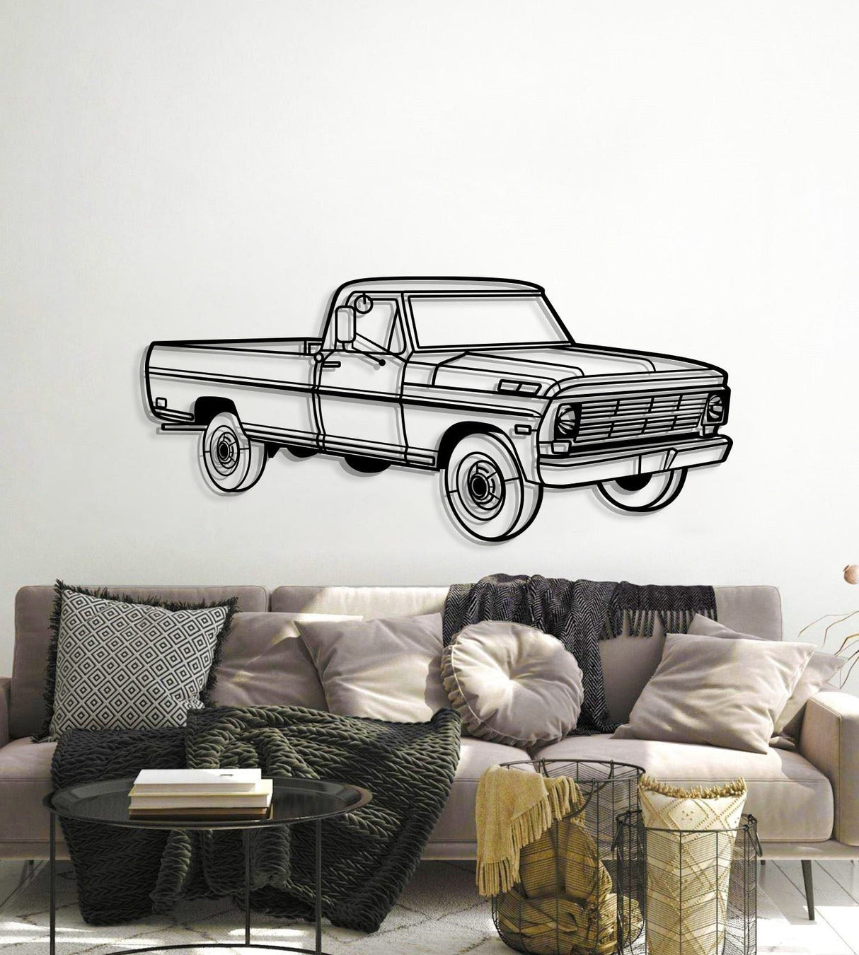 1969 F-250 Perspective Metal Car Wall Art - MT1263