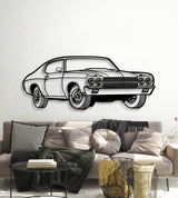 1970 Chevelle SS Perspective Metal Car Wall Art - MT1251