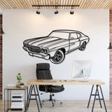 1970 Chevelle SS Perspective Metal Car Wall Art - MT1252