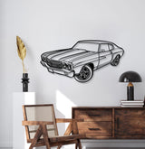 1970 Chevelle SS Perspective Metal Car Wall Art - MT1252