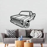 1973 C10 Perspective Metal Car Wall Art - MT1254