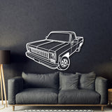 1973 C10 Perspective Metal Car Wall Art - MT1254