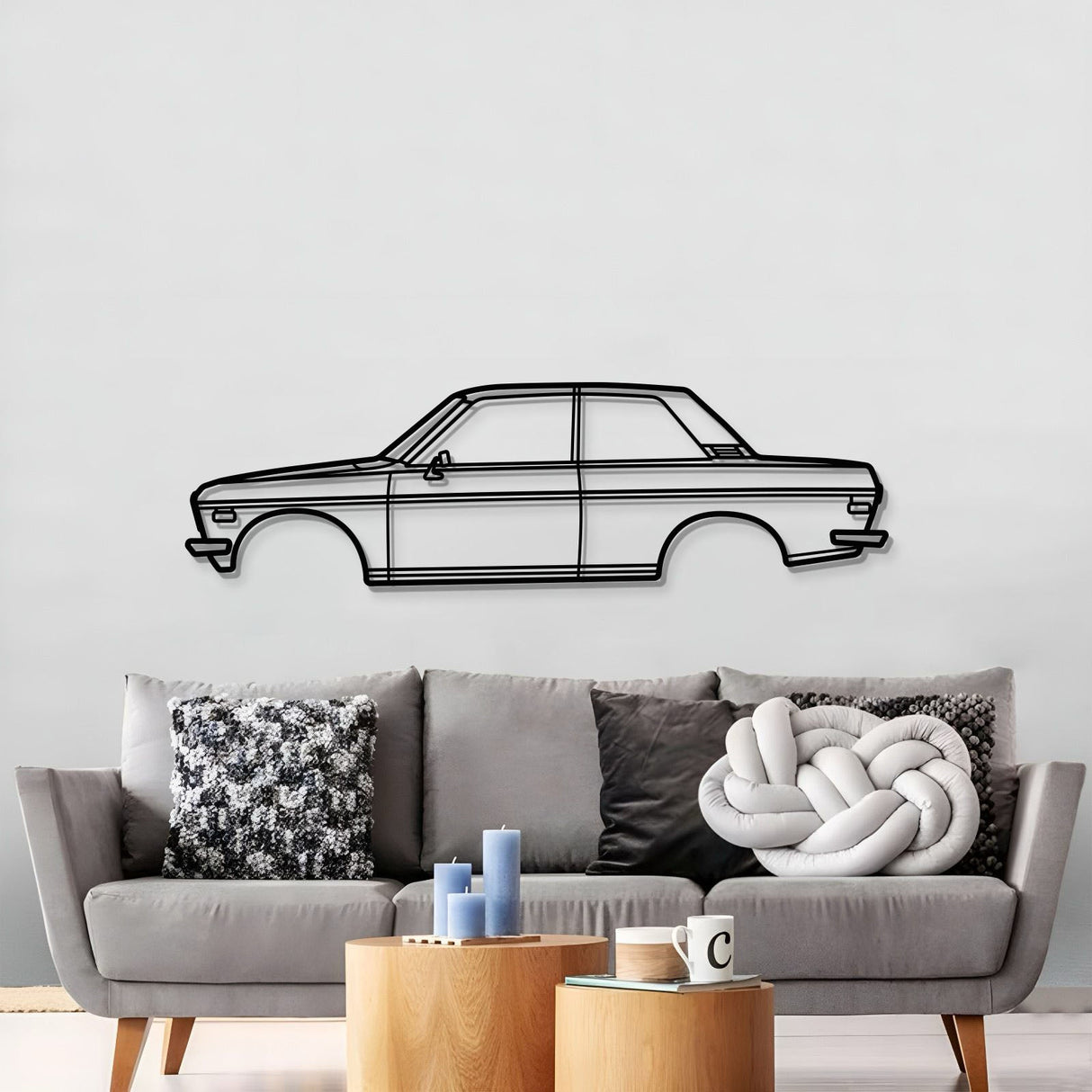 1970 Datsun 510 Metal Car Wall Art - MT0132