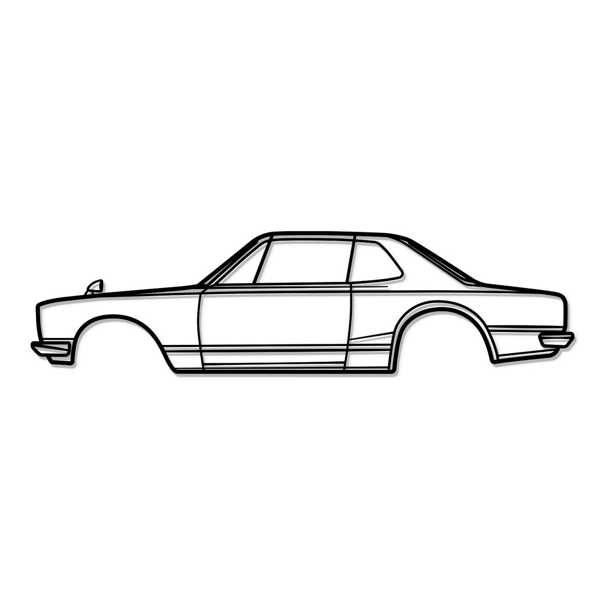 1971 Skyline 2000GT-R Metal Car Wall Art - MT0143