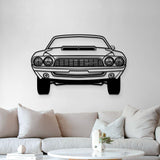 1972 Challanger Front View Metal Car Wall Art - MT1338