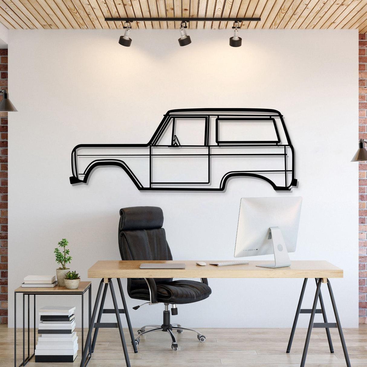 1972 Bronco Metal Car Wall Art - MT0145