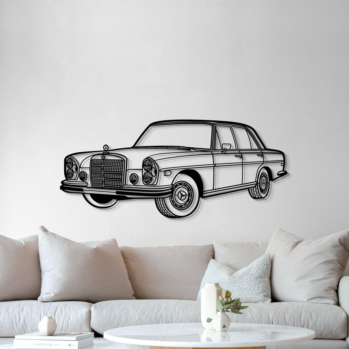 1972 280 SE W108 Perspective Metal Car Wall Art - MT1281