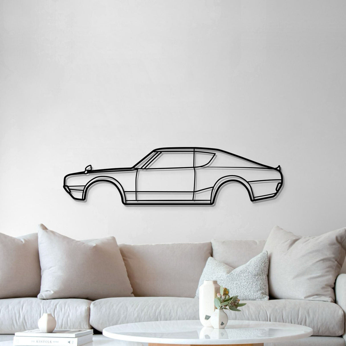 1973 Skyline HT 2000GT-R Metal Car Wall Art - MT0158