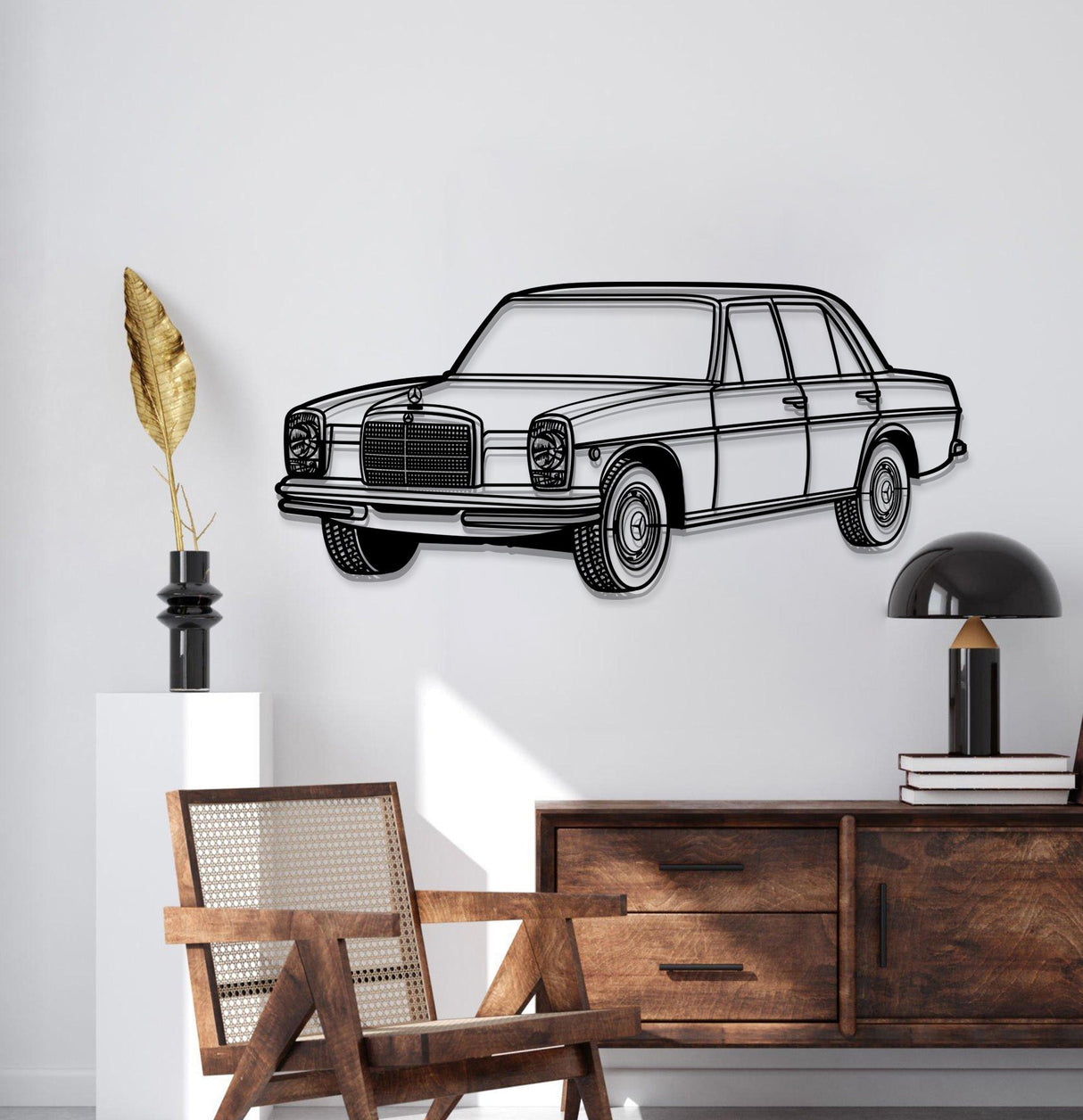 1974 W115 Perspective Metal Car Wall Art - MT1172