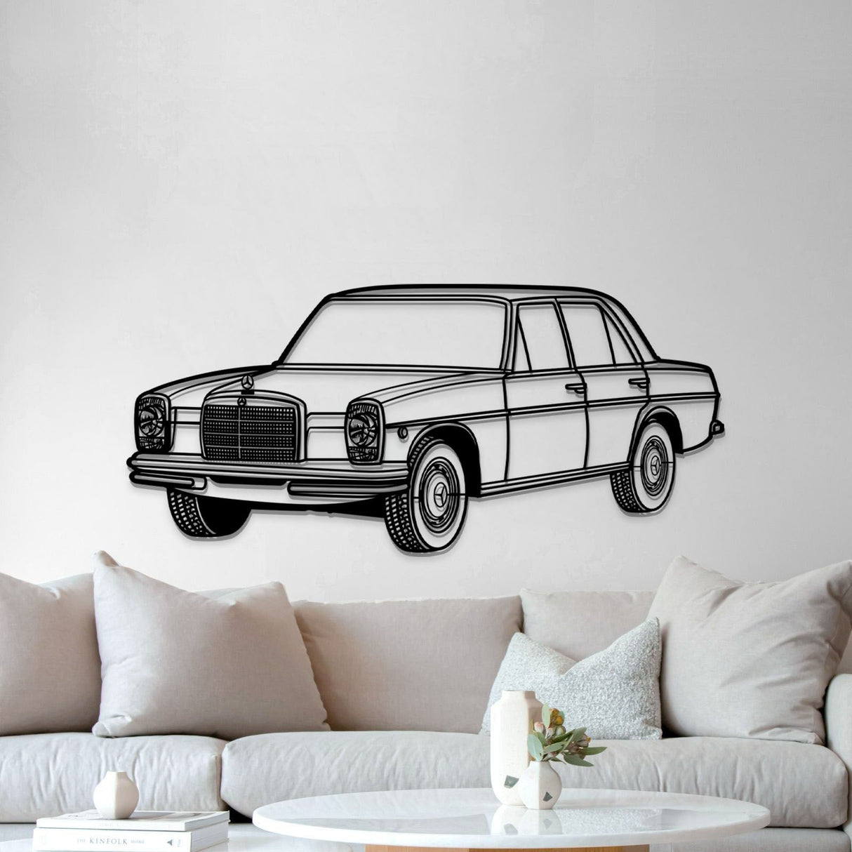 1974 W115 Perspective Metal Car Wall Art - MT1172