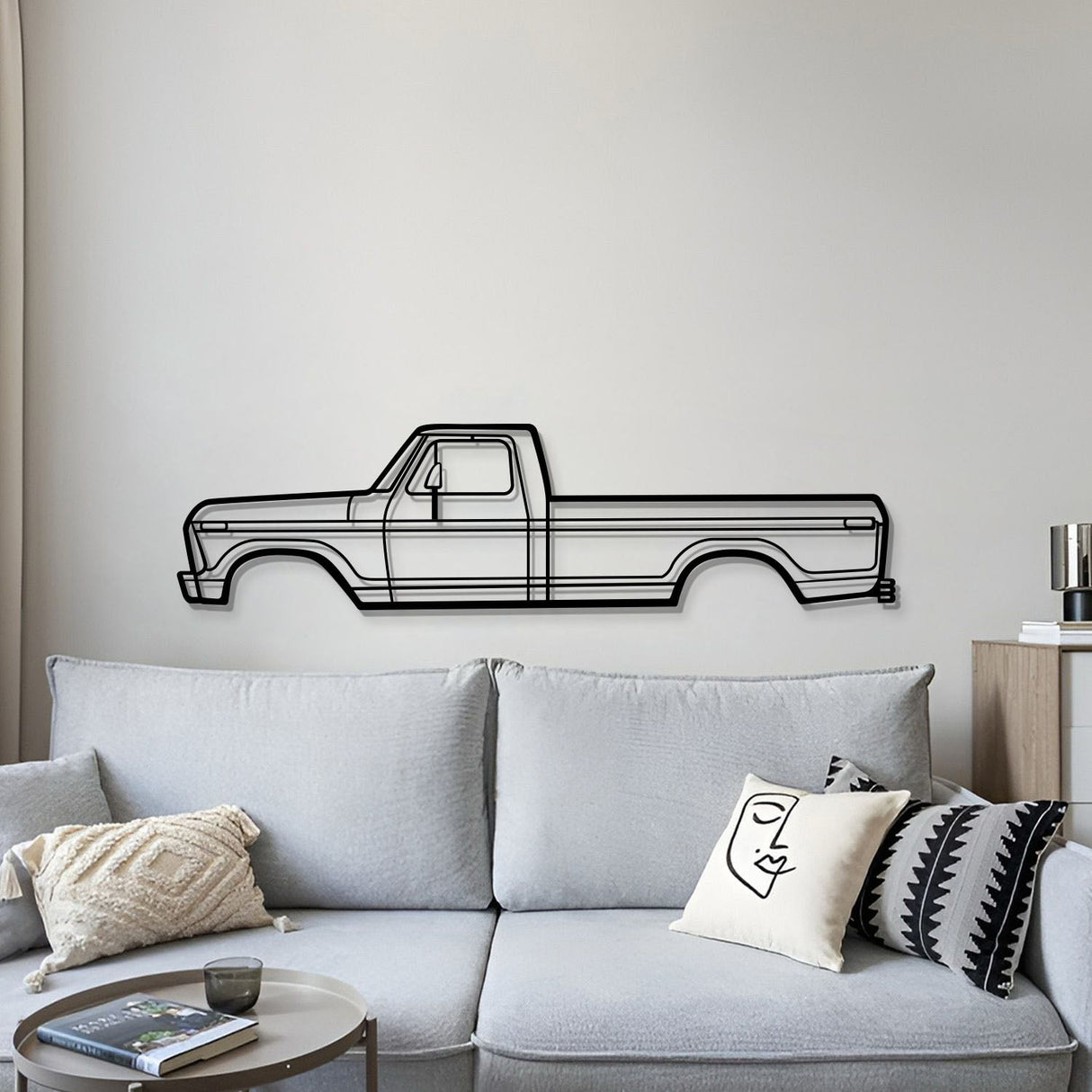 1975 F-150 6th Gen Metal Car Wall Art - MT0167