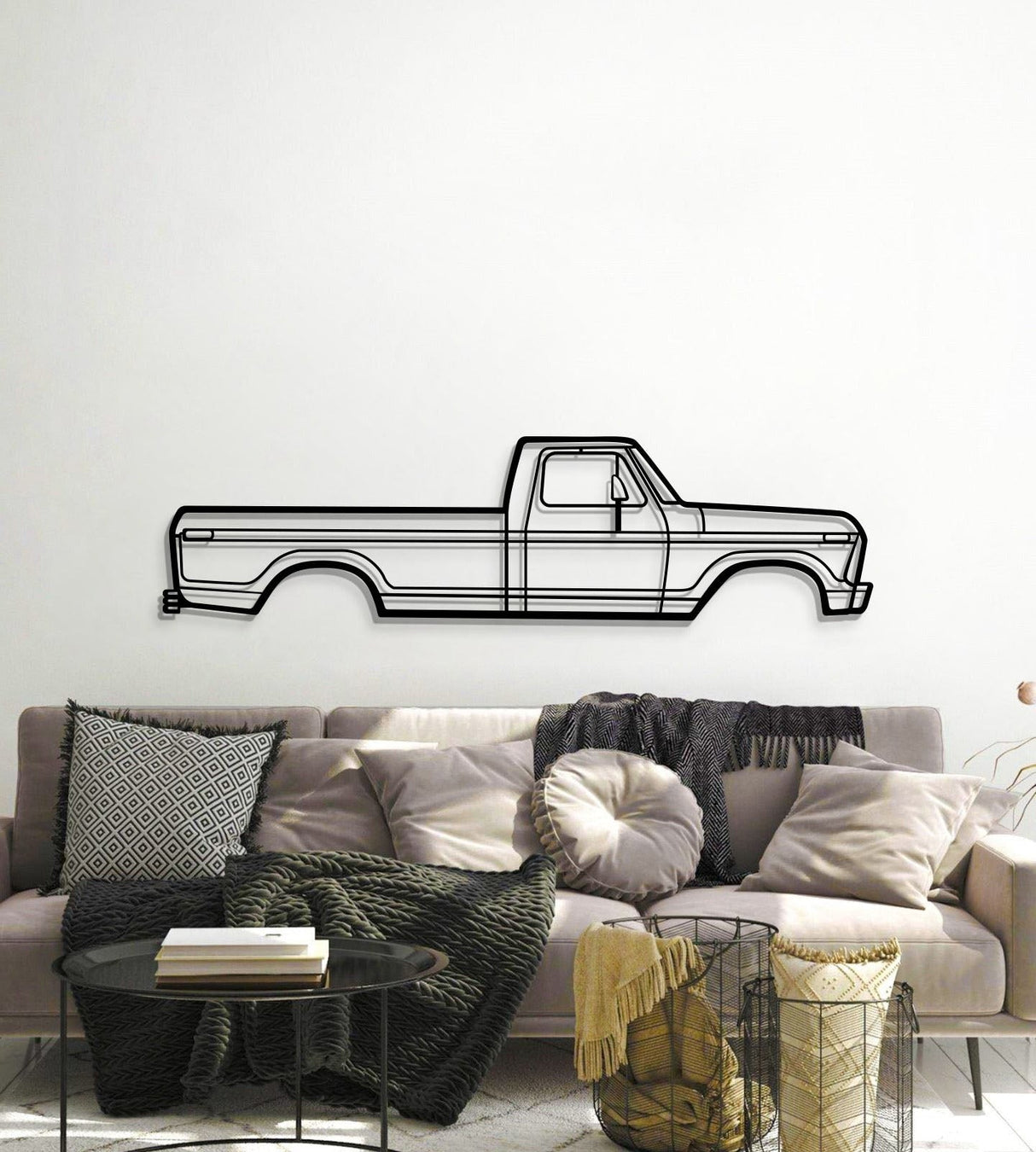 1975 F-150 6th Gen Metal Car Wall Art - MT0167