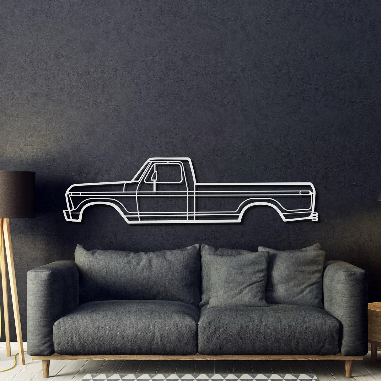 1975 F-150 6th Gen Metal Car Wall Art - MT0167