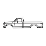 1975 F-150 6th Gen Metal Car Wall Art - MT0167