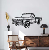 1975 F-150 Perspective Metal Car Wall Art - MT0439