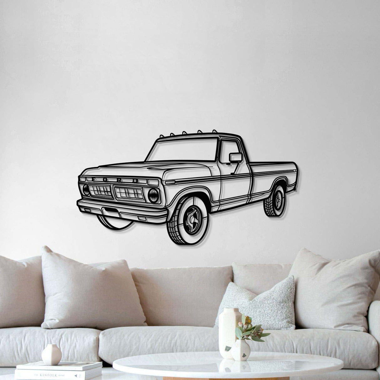 1975 F-150 Perspective Metal Car Wall Art - MT0439