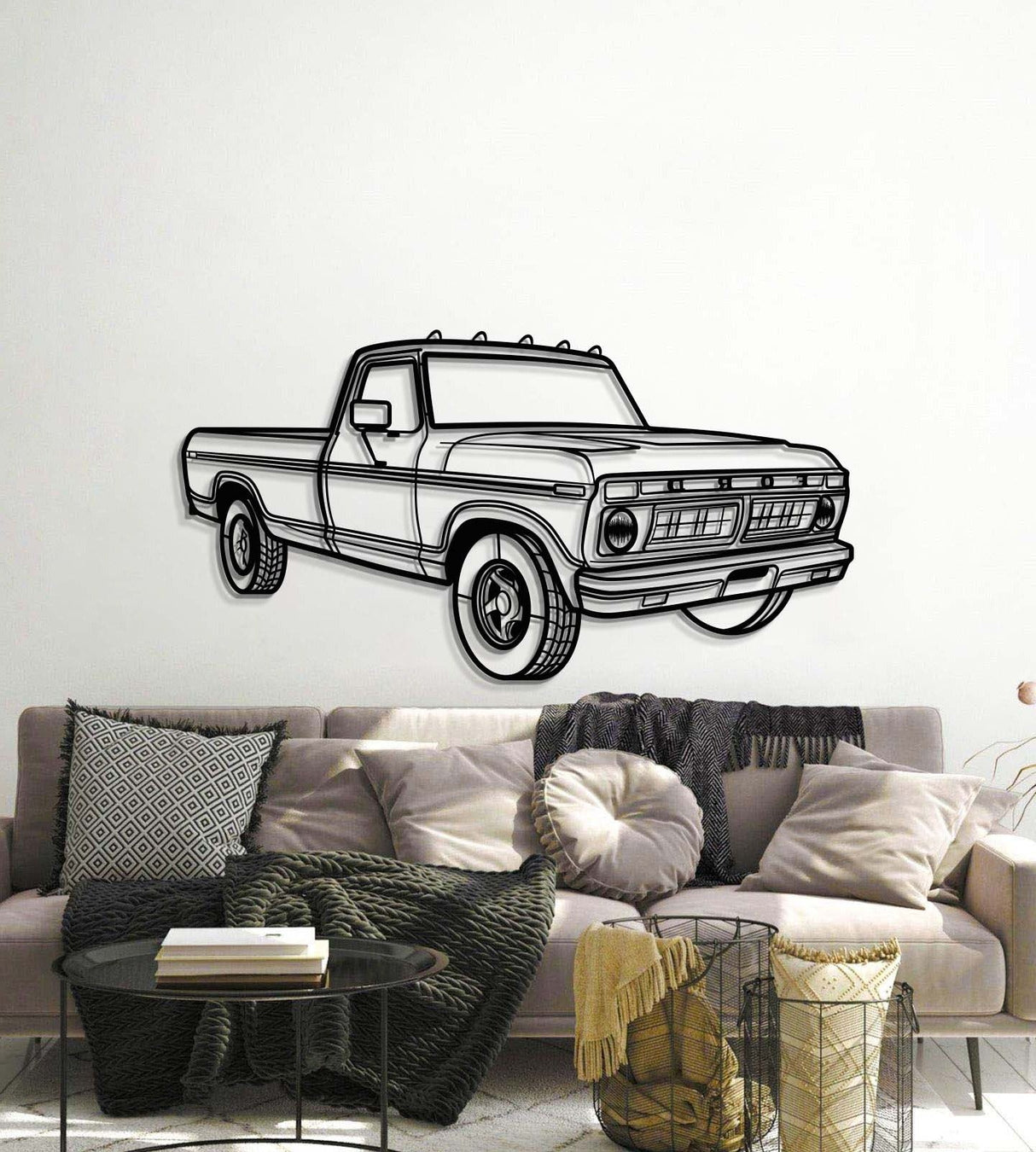 1975 F-150 Perspective Metal Car Wall Art - MT0439