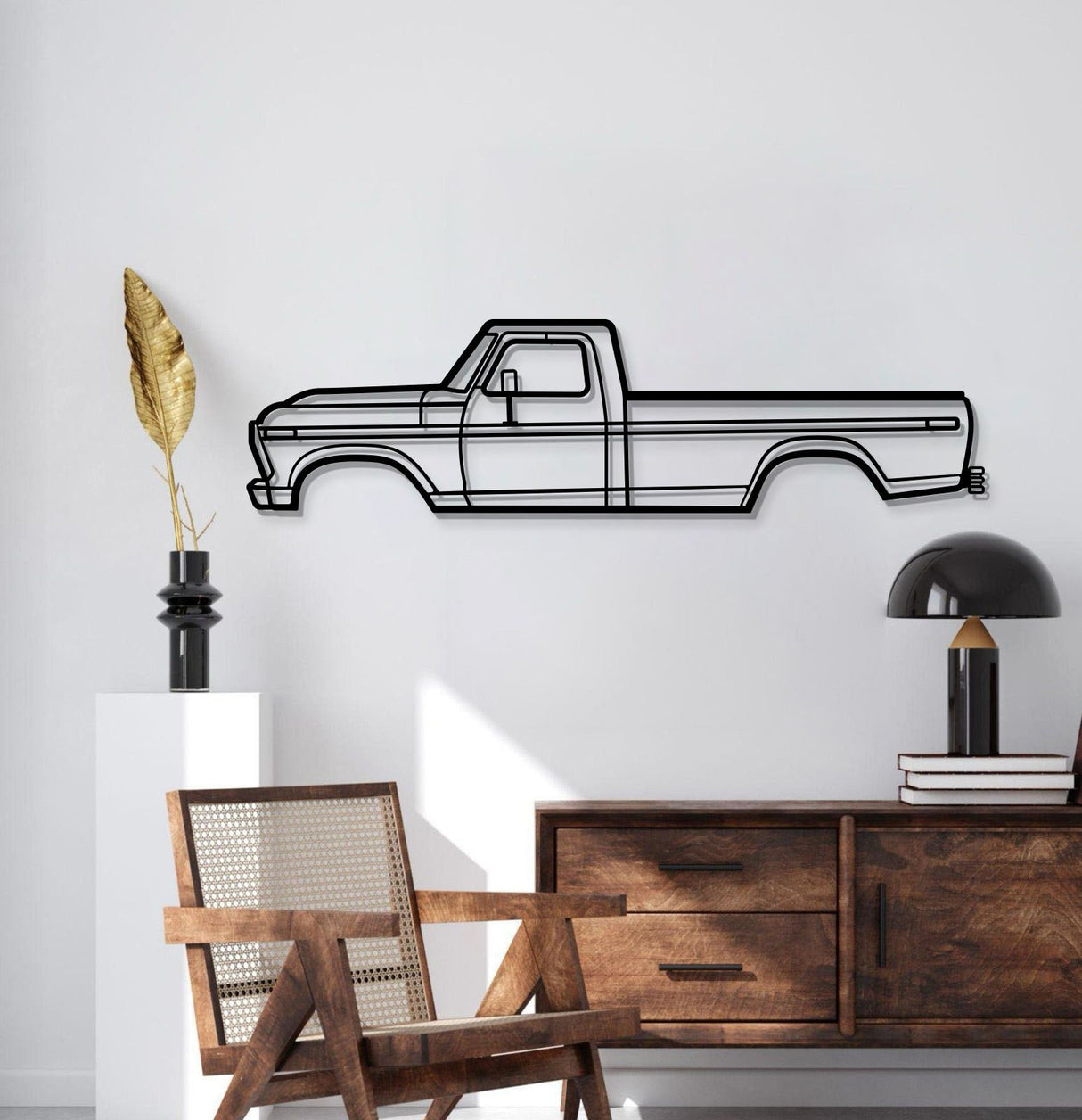 1975 F-250 Highboy Metal Car Wall Art - MT0168