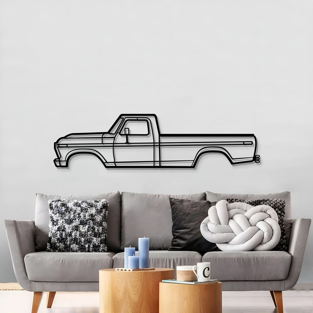 1975 F-250 Highboy Metal Car Wall Art - MT0168