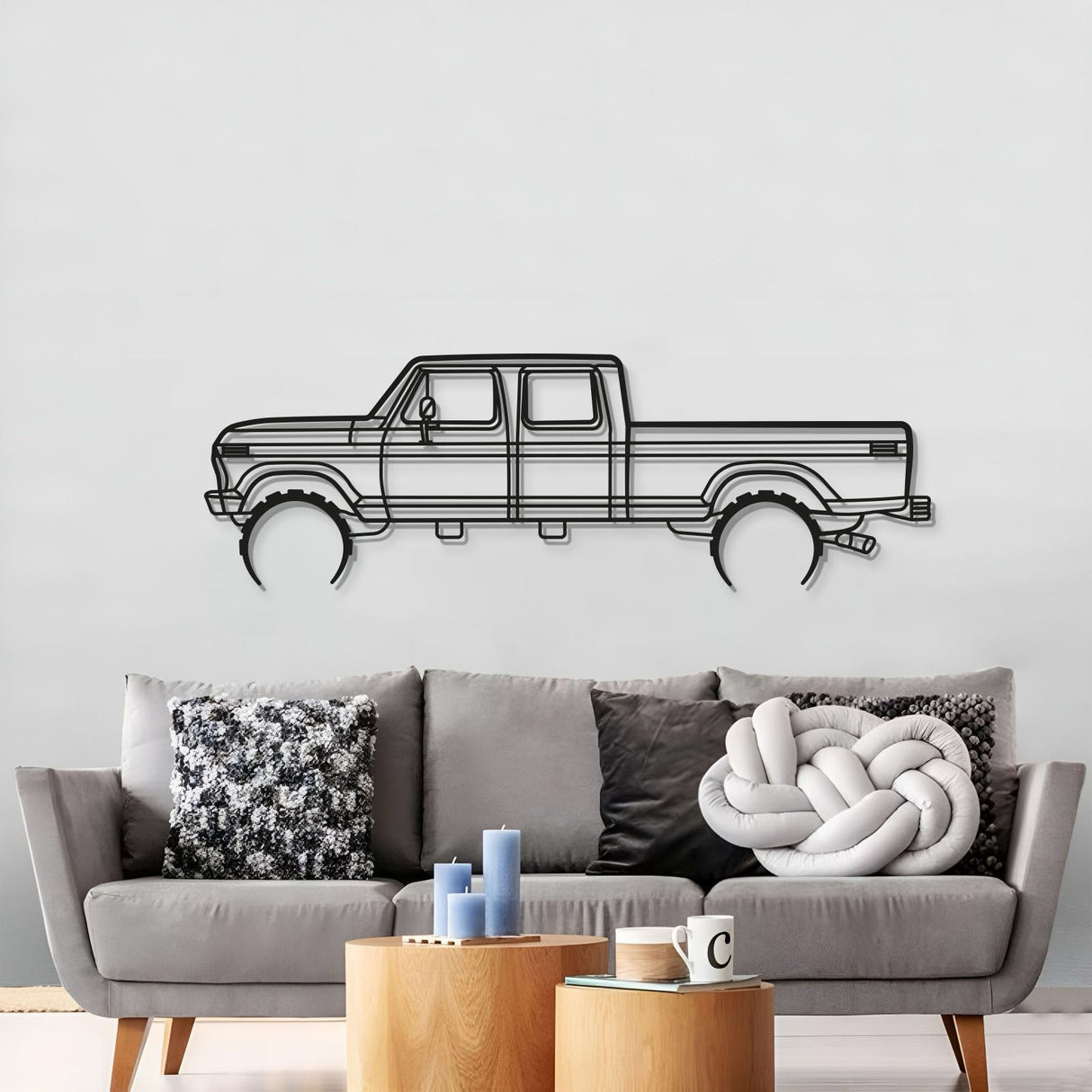 1976 F-350 Metal Car Wall Art - MT0171