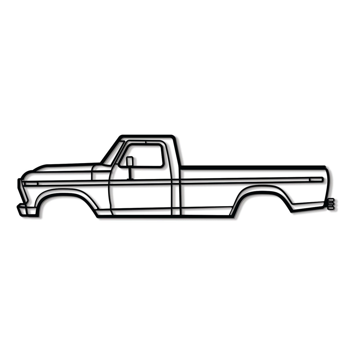 1975 F-250 Highboy Metal Car Wall Art - MT0168