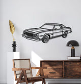 1975 Gran Torino Perspective Metal Car Wall Art - MT0440