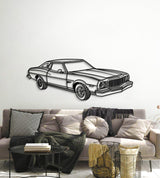 1975 Gran Torino Perspective Metal Car Wall Art - MT0440