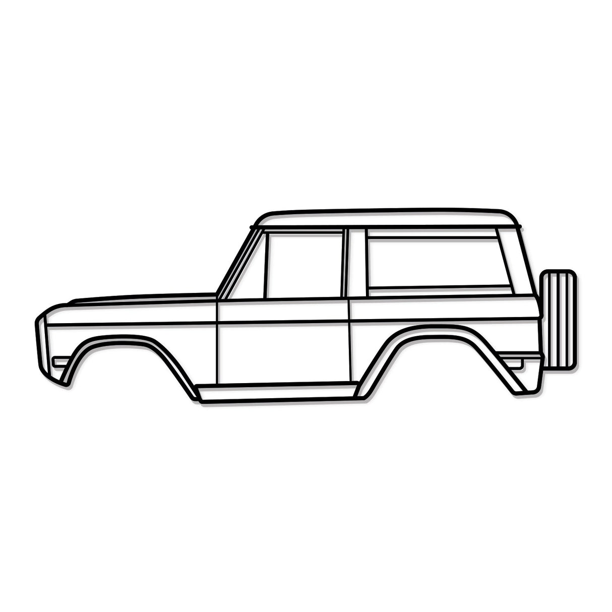 1975 Bronco Metal Car Wall Art - MT0164