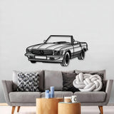 1976 W107 Convertible Perspective Metal Car Wall Art - MT1173